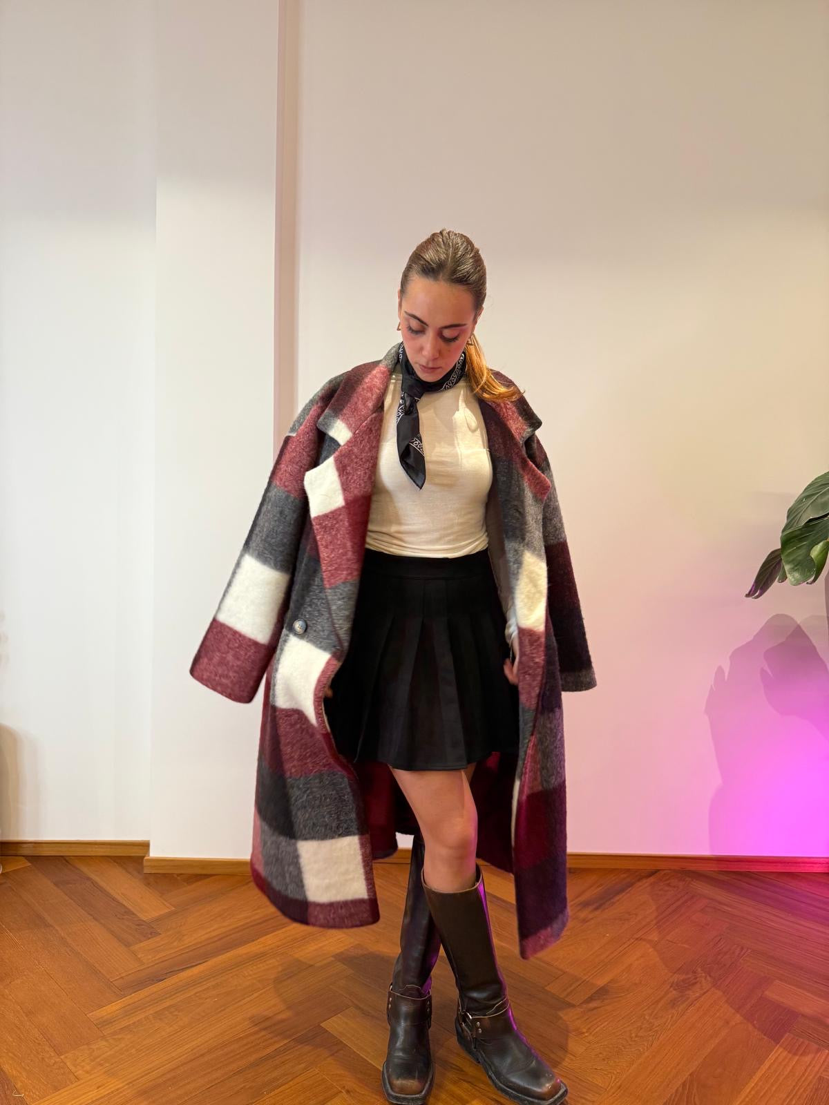 CAPPOTTO CHECK MISTO LANA