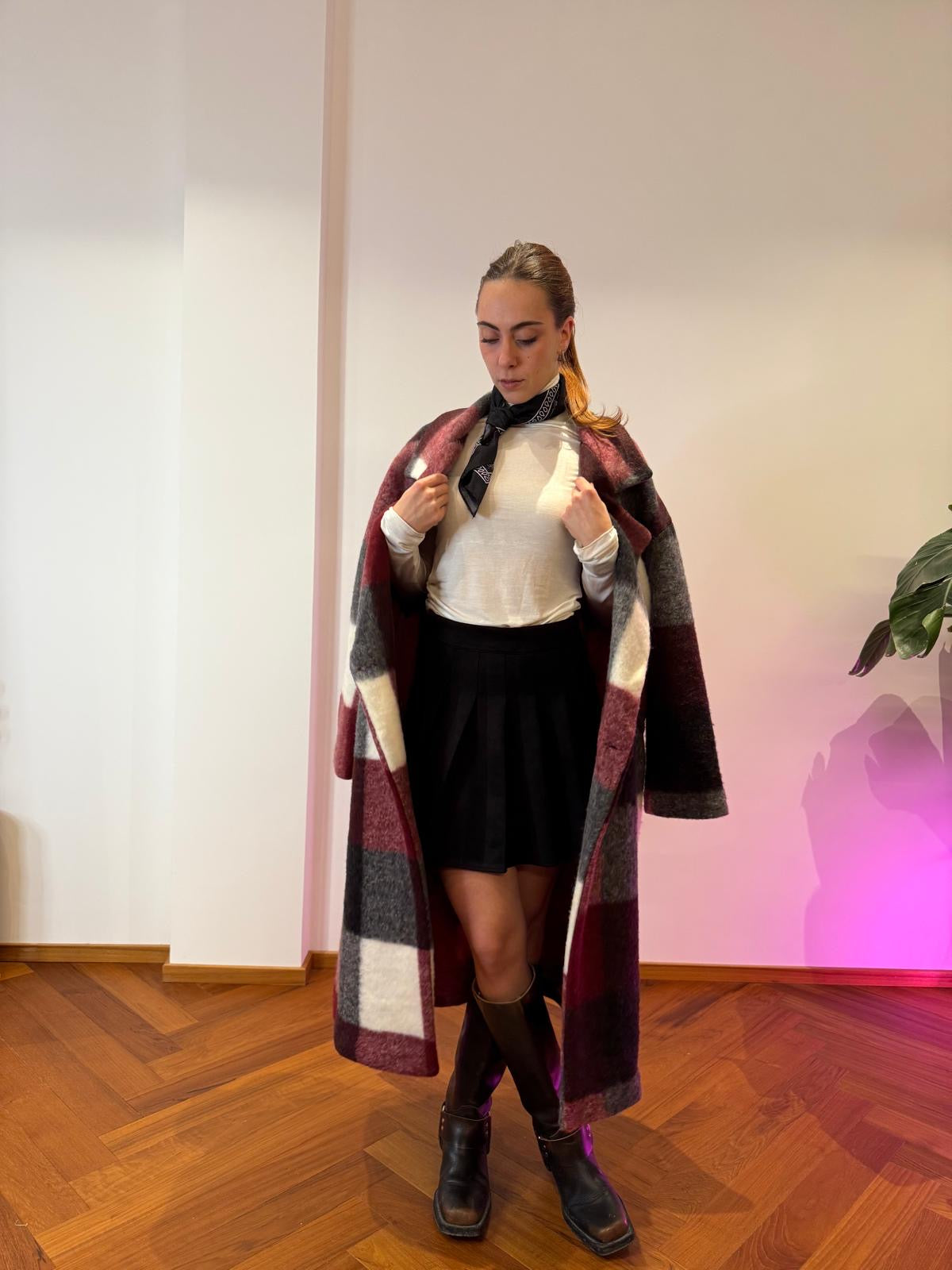 CAPPOTTO CHECK MISTO LANA