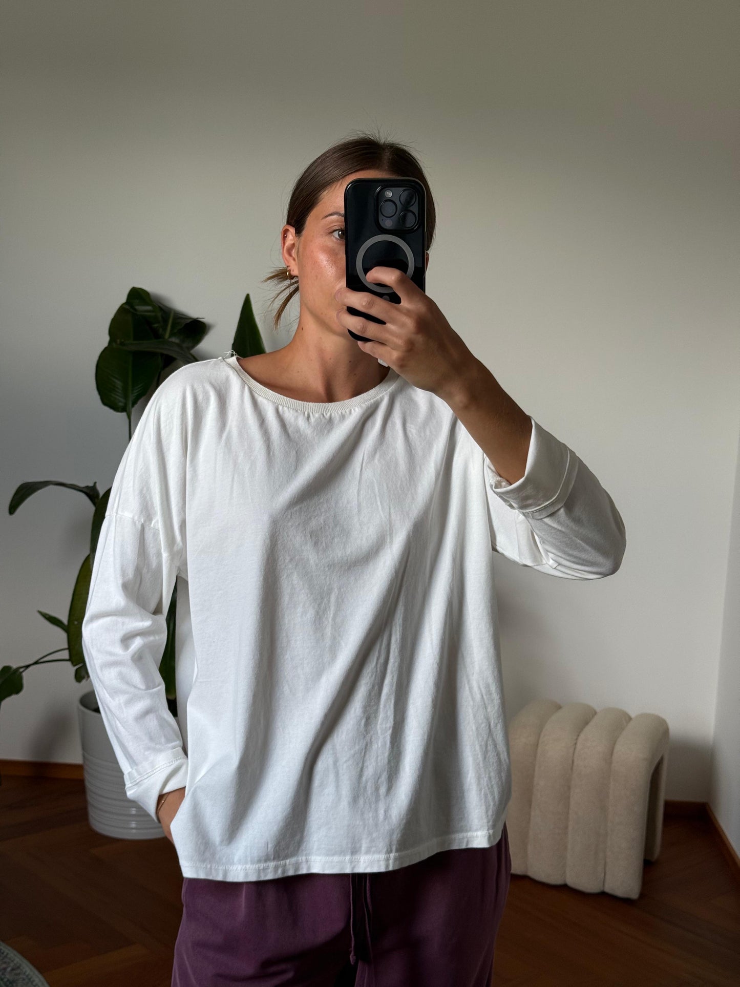 MAGLIA IN COTONE A MANICA LUNGA