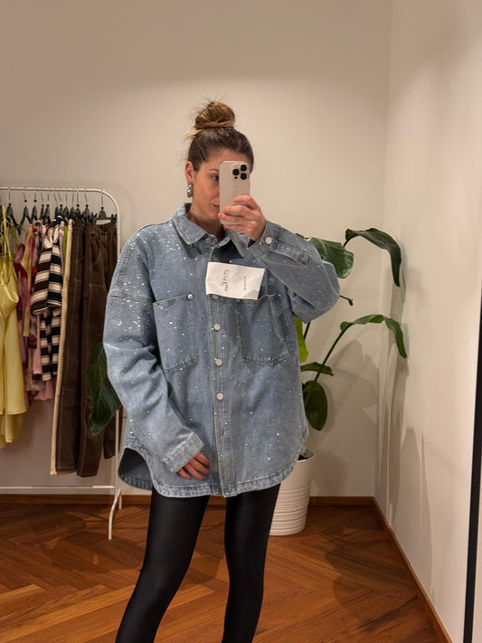 CRYSTAL DENIM JACKET