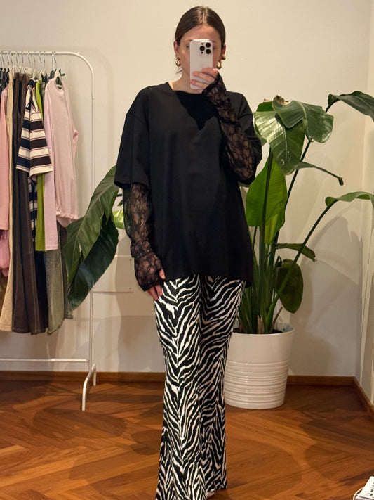 PANTALONE ZEBRATO A ZAMPA
