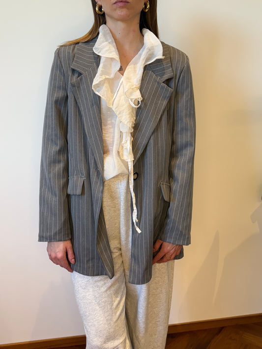 OVERSIZE PINSTRIPED BLAZER