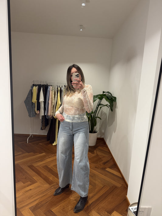 MAGLIA IN PIZZO FLOWERS