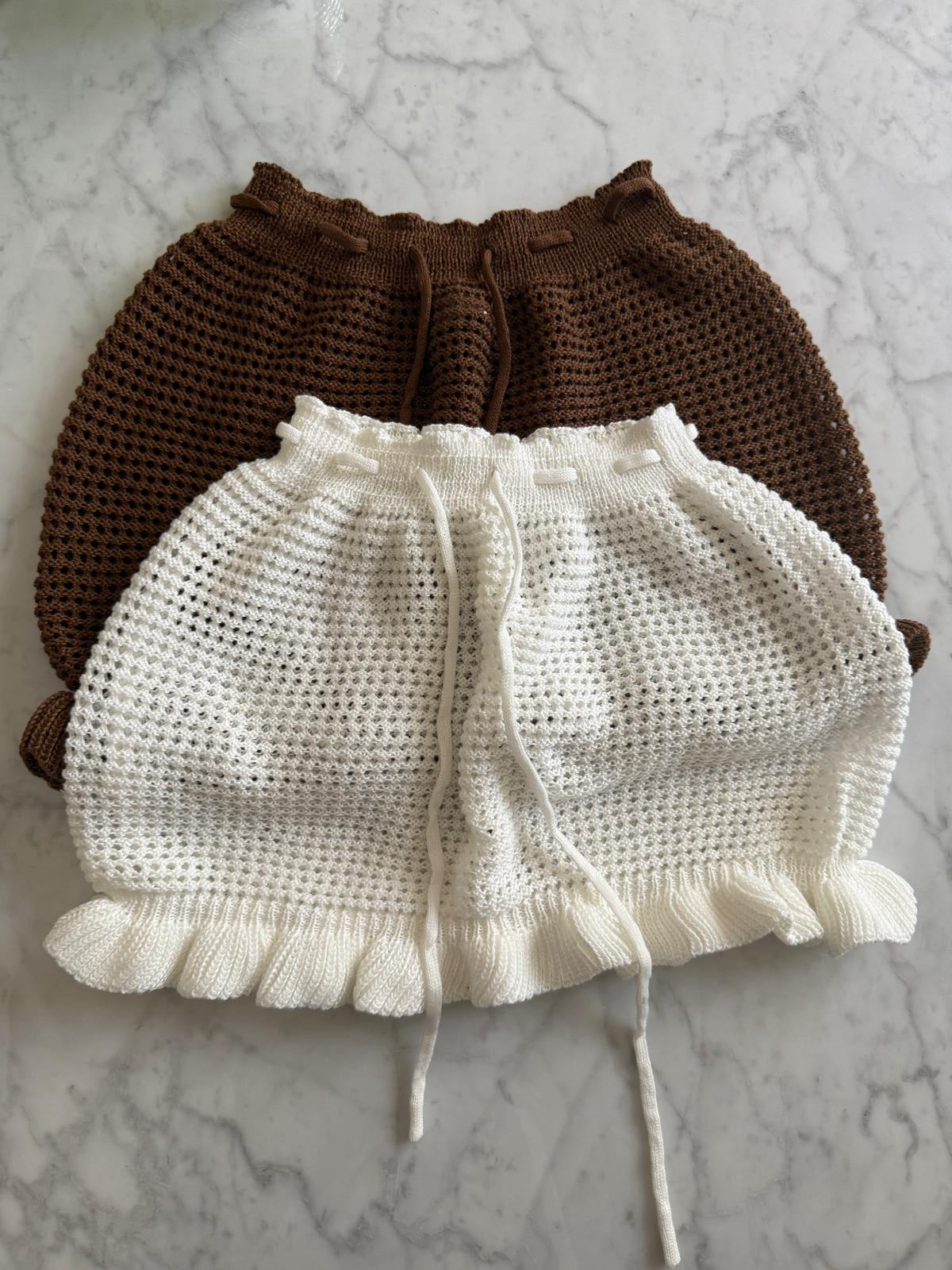 MINIGONNA CROCHET CON VOLANT