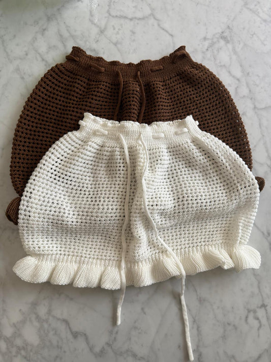 MINIGONNA CROCHET CON VOLANT