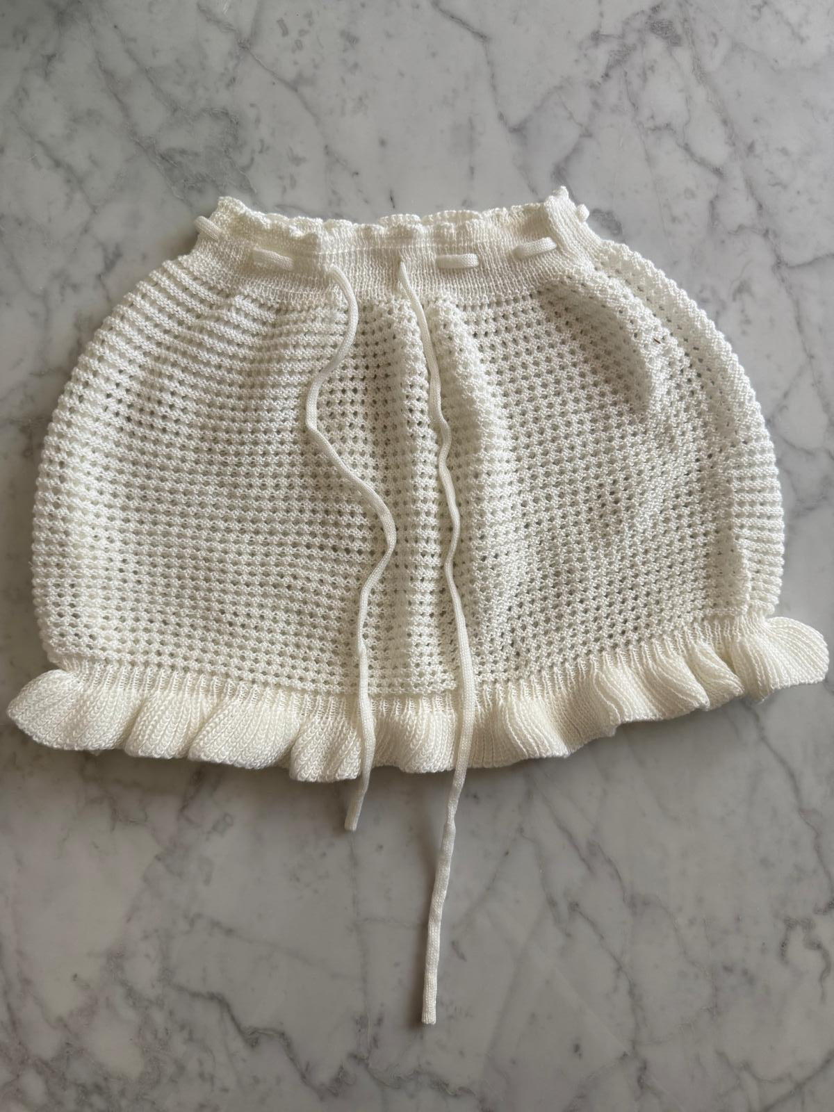 MINIGONNA CROCHET CON VOLANT