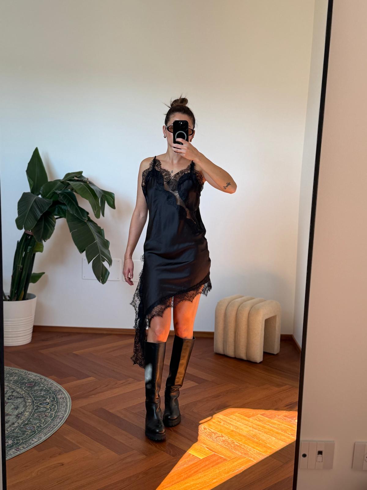 MINIDRESS ASIMMETRICO PIZZO