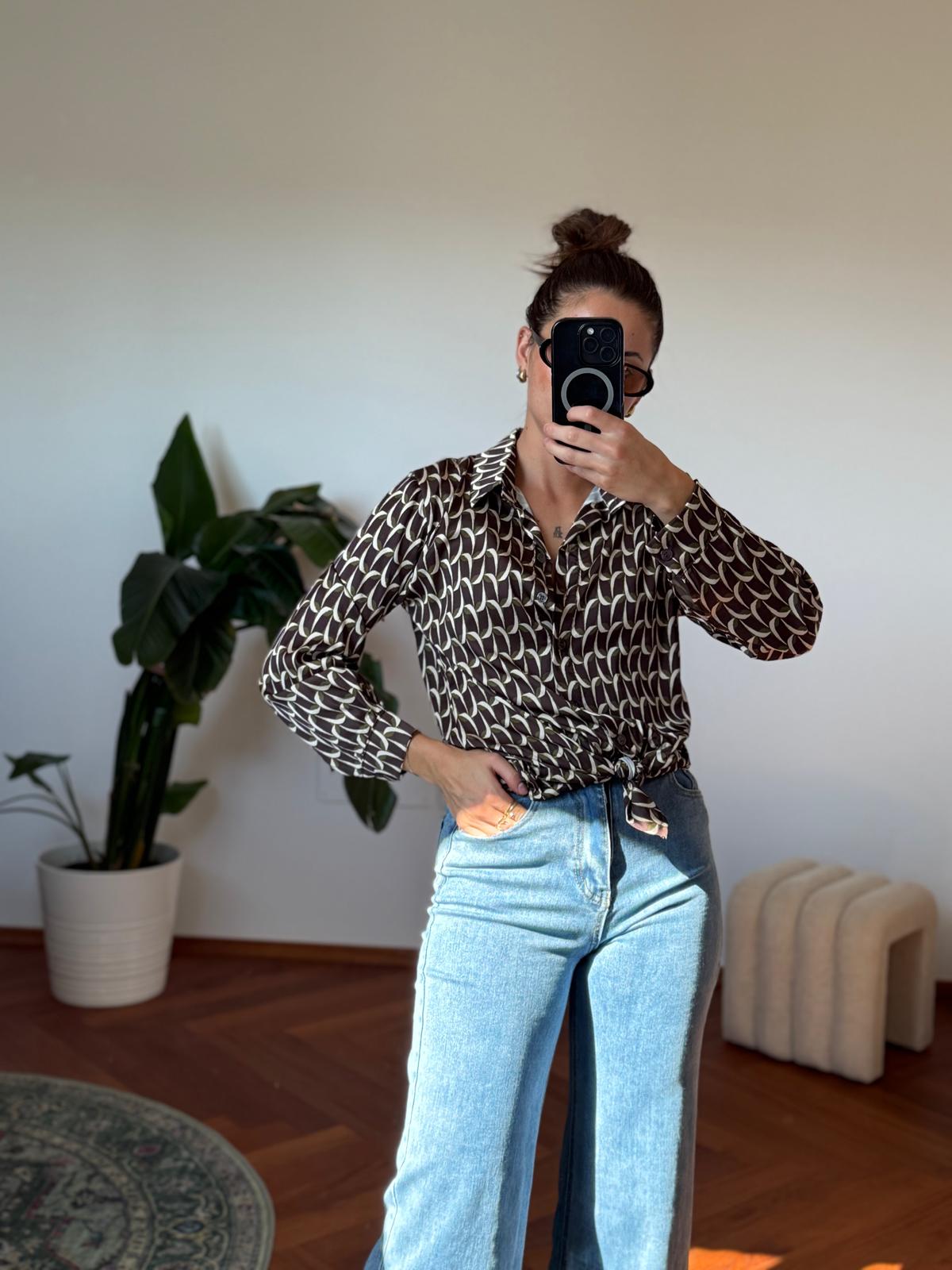 CAMICIA STAMPA GEOMETRICA