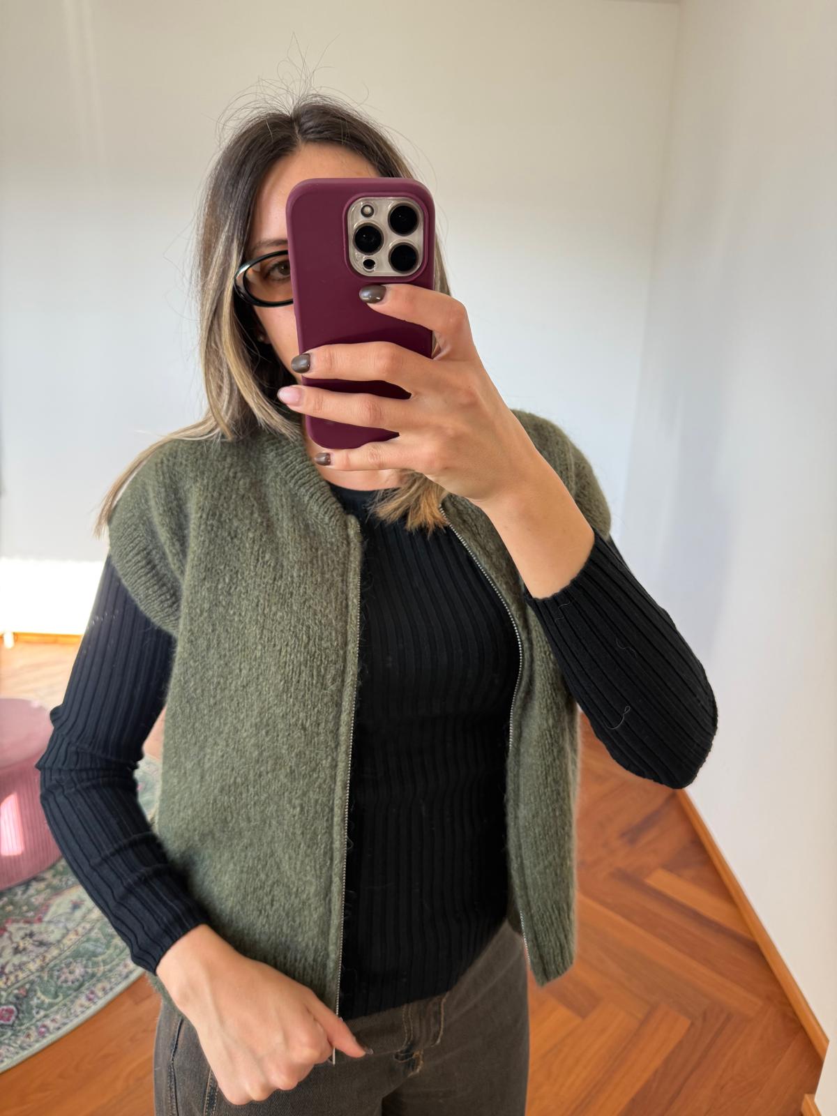 SMANICATO CON ZIP MOHAIR