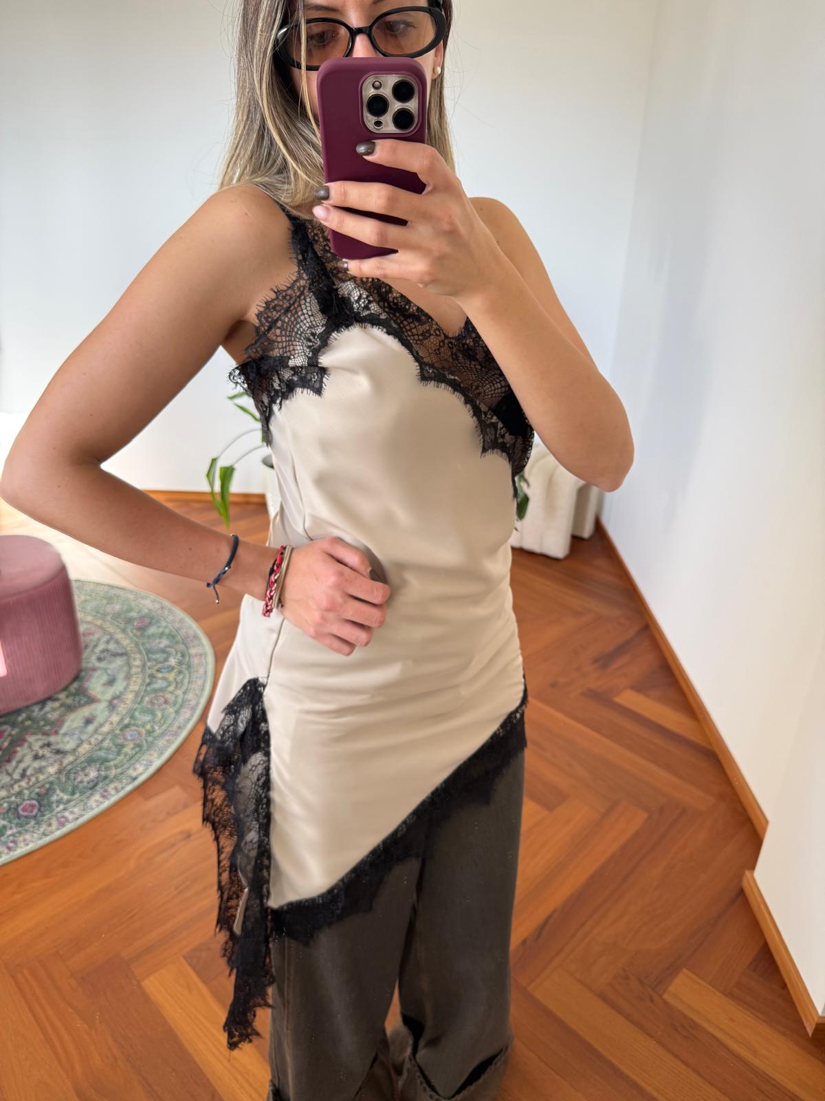 MINIDRESS ASIMMETRICO PIZZO