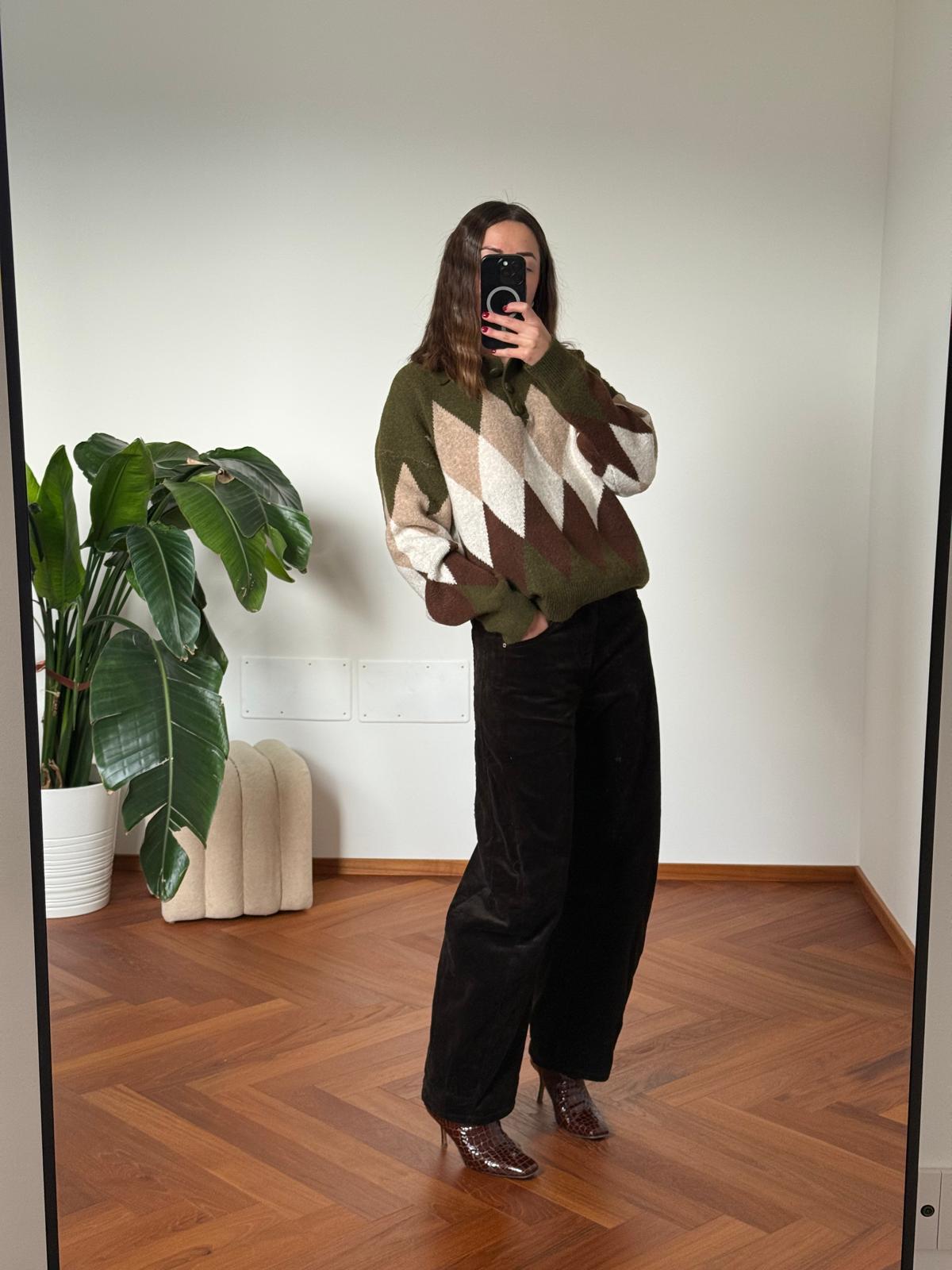 PANTALONE EFFETTO VELLUTO