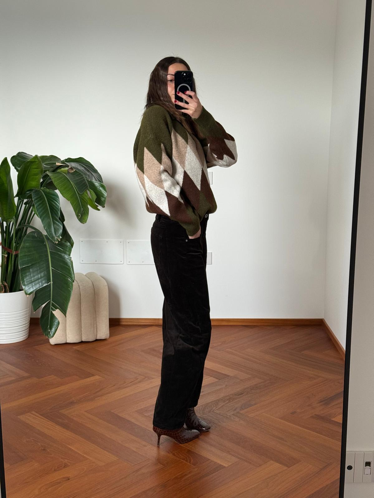 PANTALONE EFFETTO VELLUTO