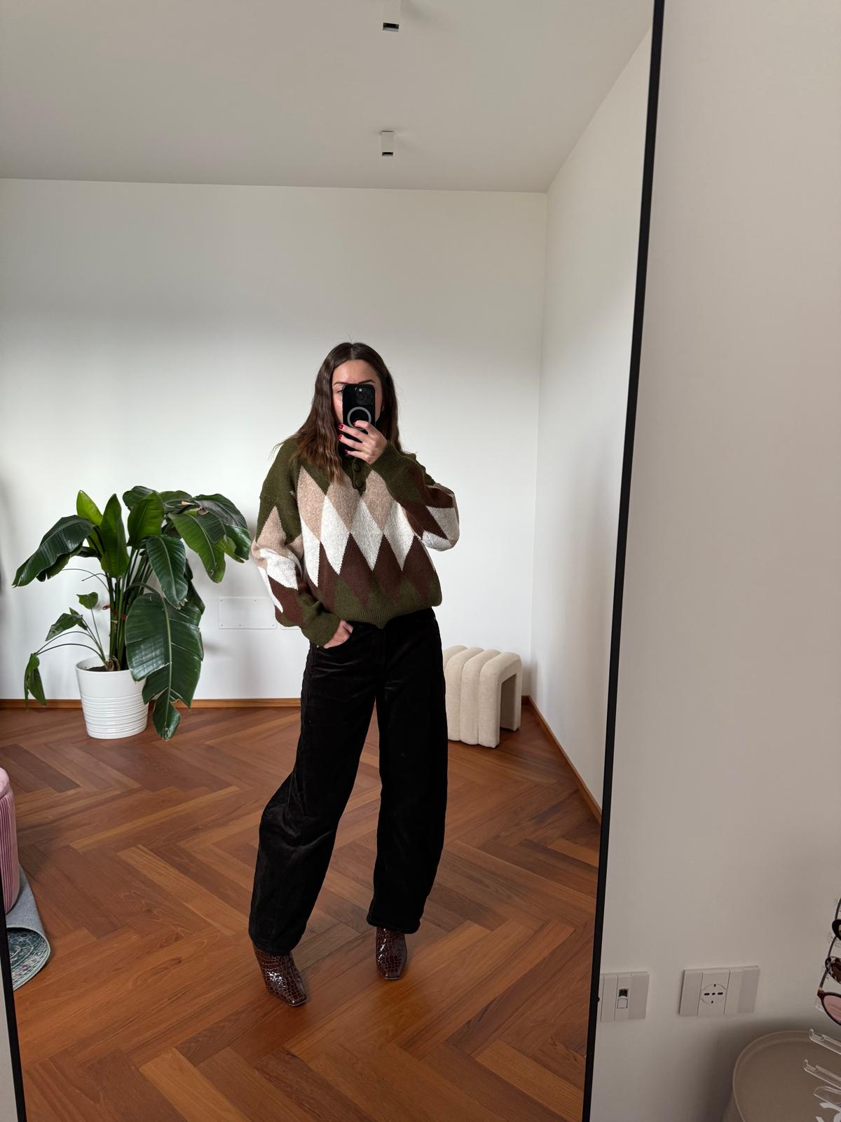 PANTALONE EFFETTO VELLUTO