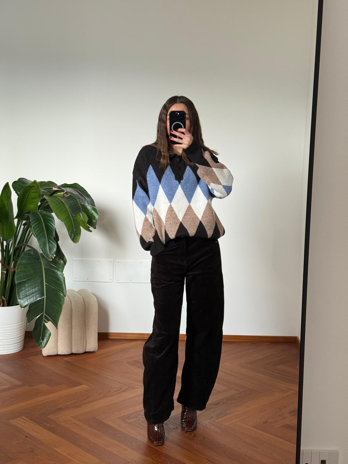 POLO MISTO LANA ROMBI