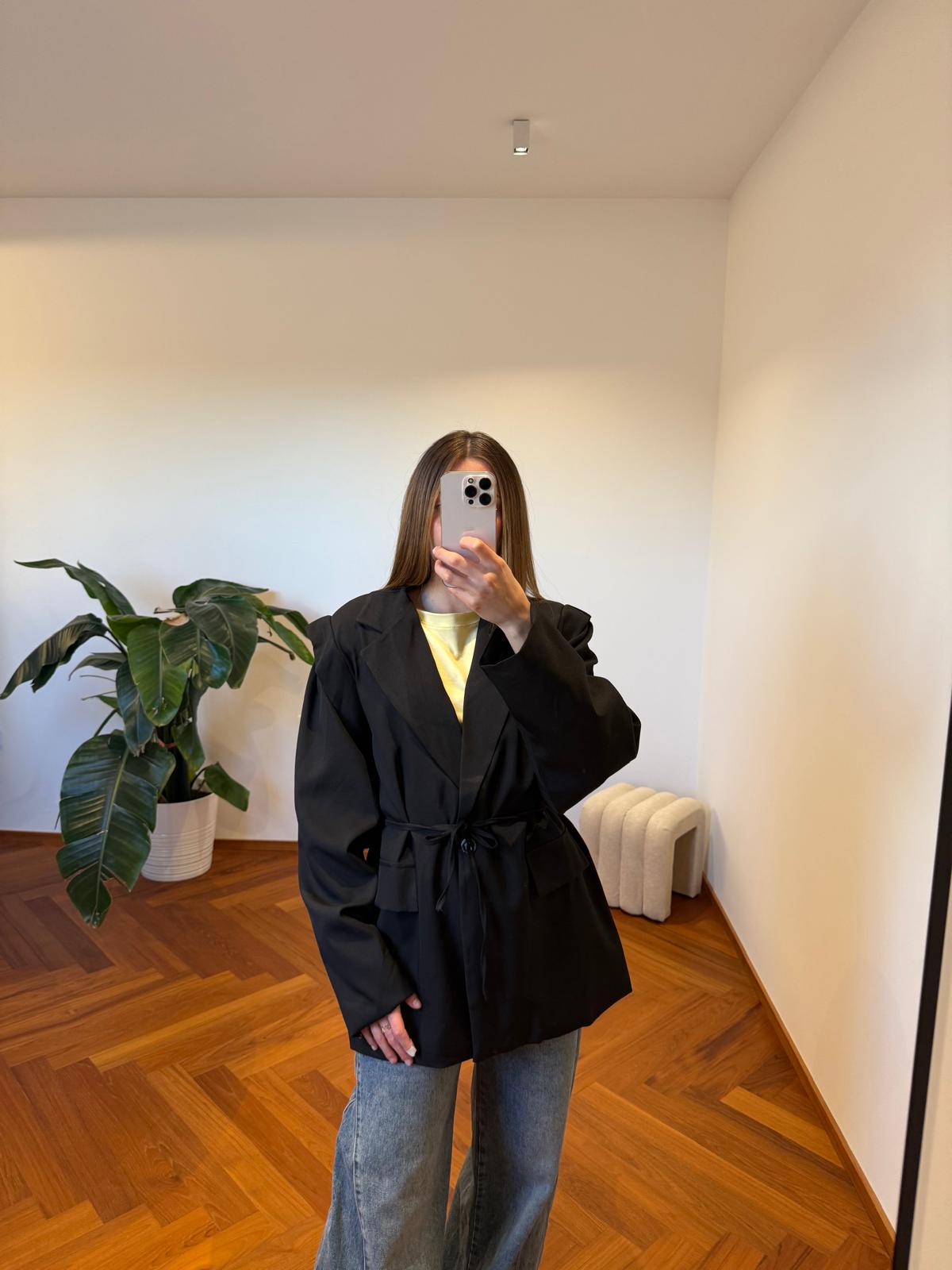 BLAZER OVER CON CINTURA IN VITA