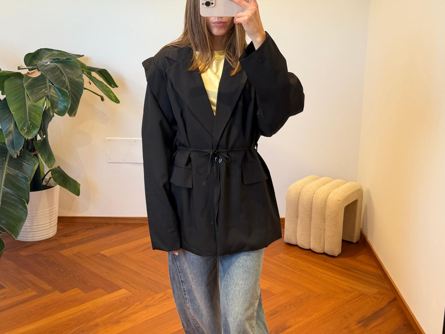 BLAZER OVER CON CINTURA IN VITA