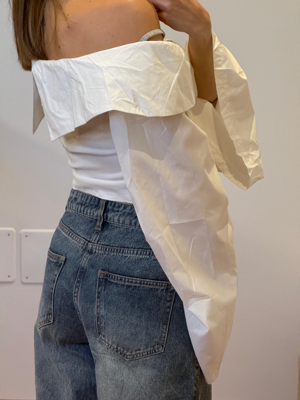 CORSET TOP MANICHE AMPIE