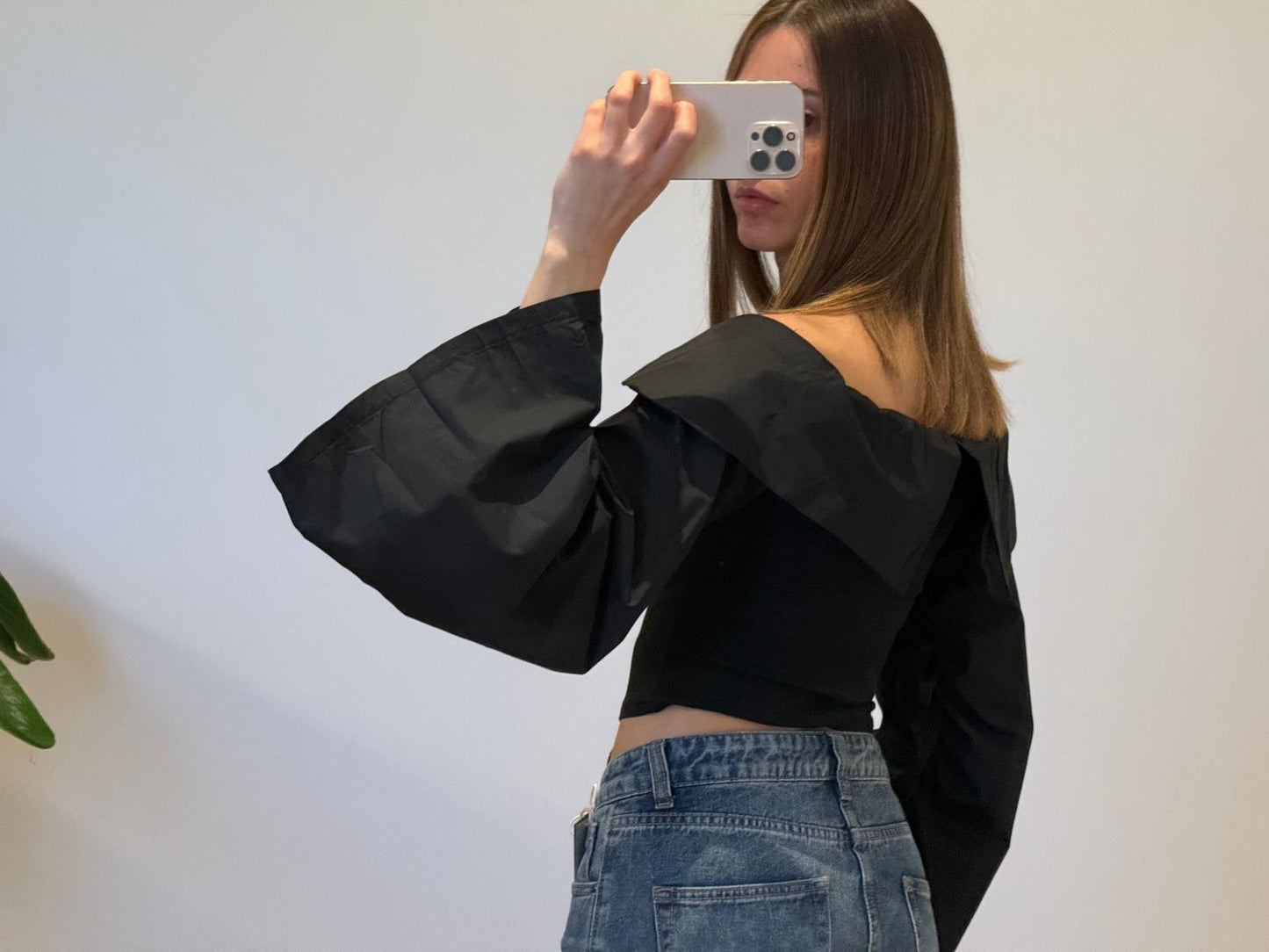 CORSET TOP MANICHE AMPIE