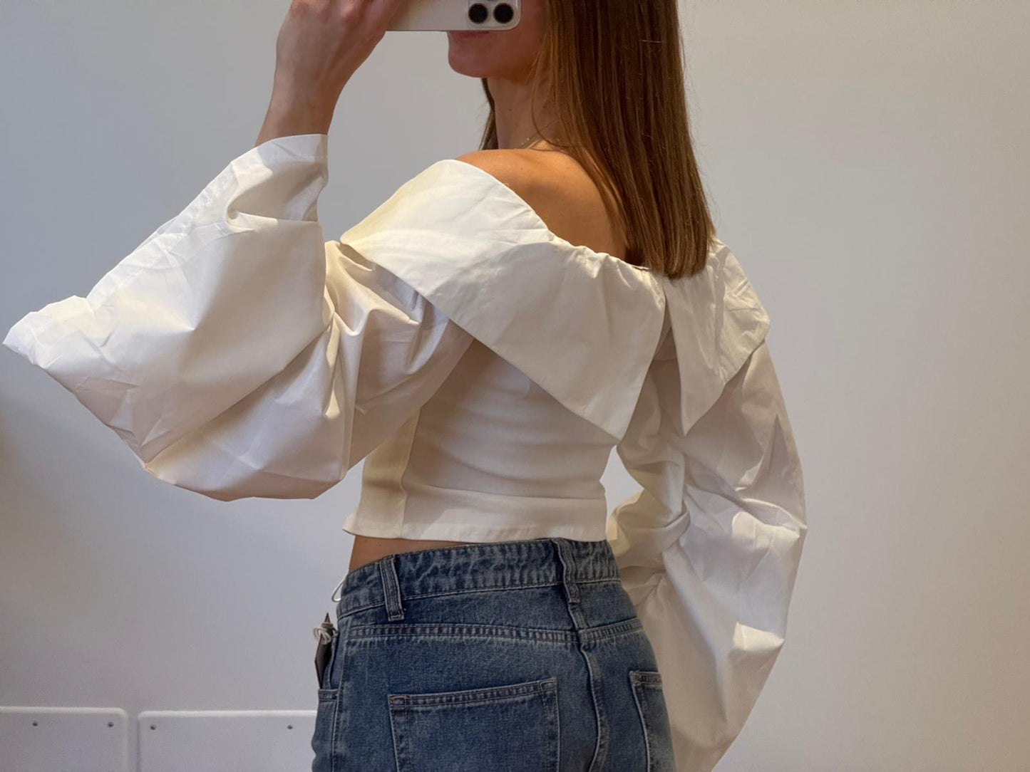 CORSET TOP MANICHE AMPIE