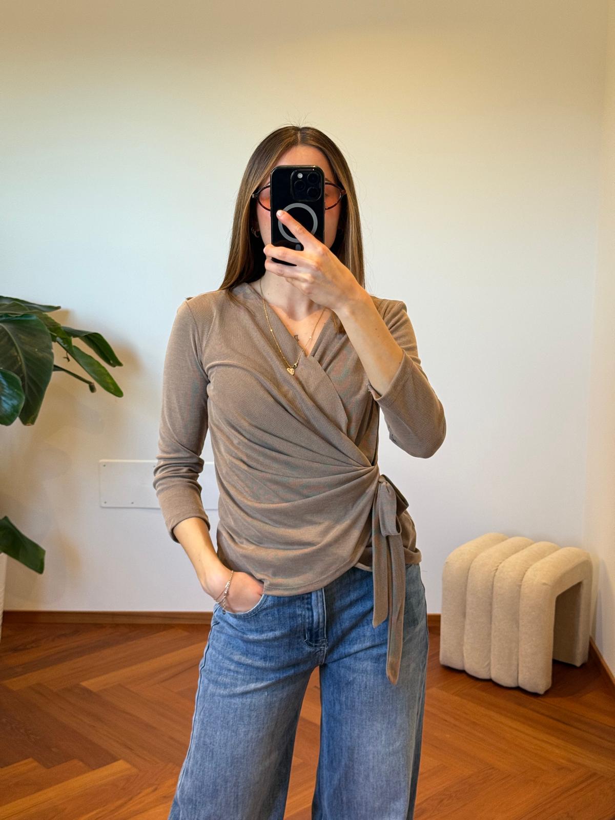 CARDIGAN LACCIO LATERALE