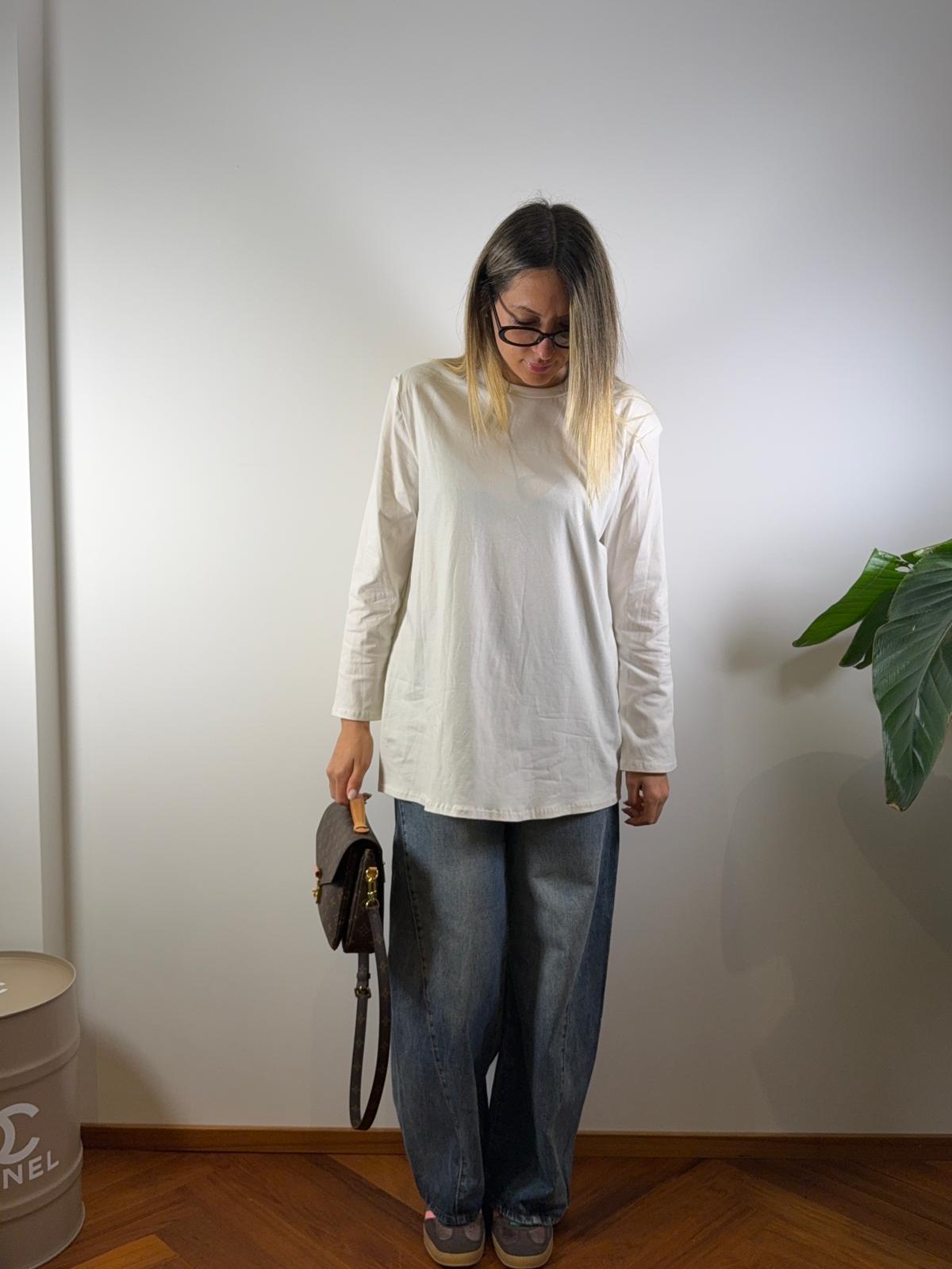 MAGLIA OVER MANICA LUNGA