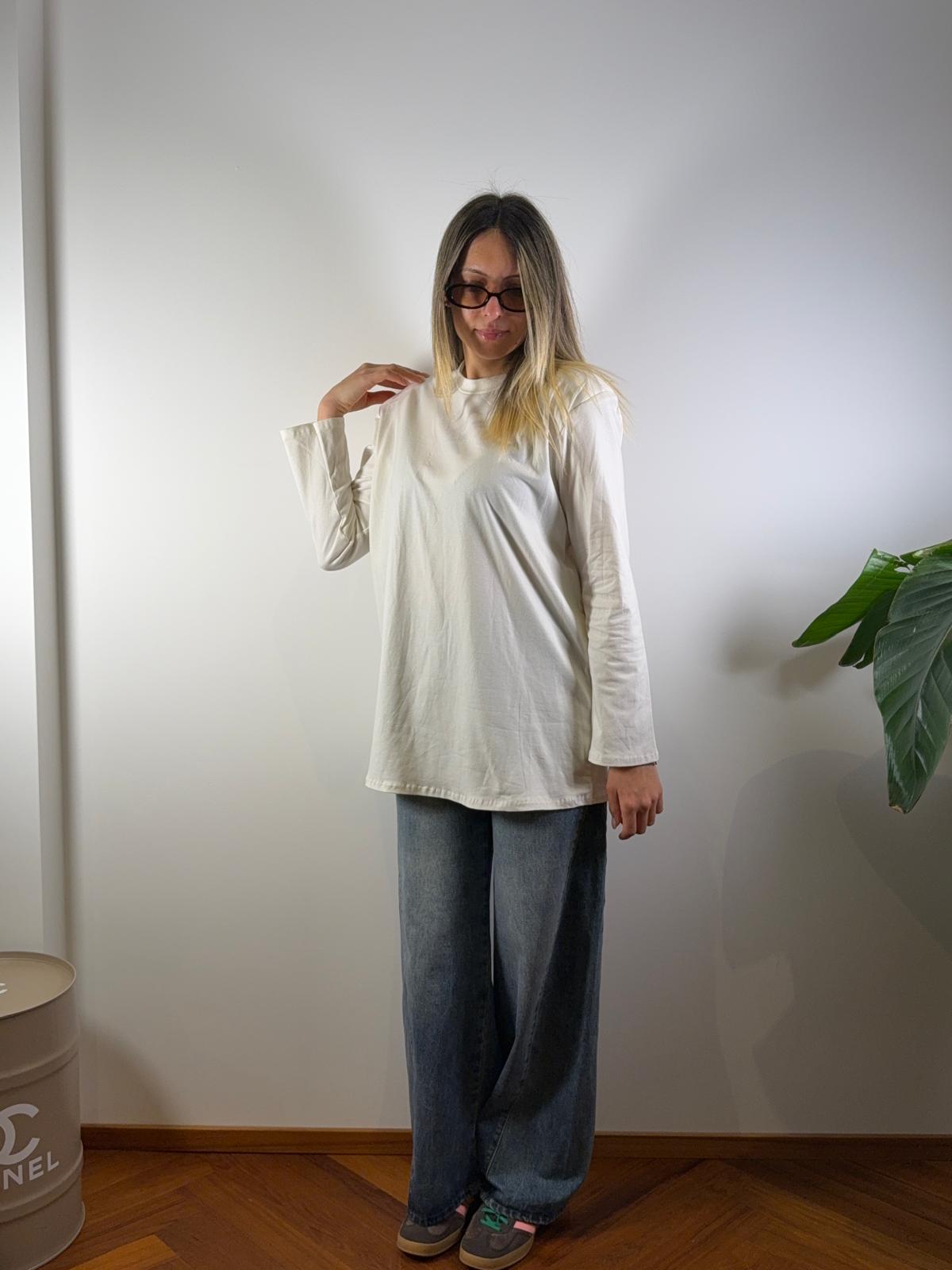 MAGLIA OVER MANICA LUNGA