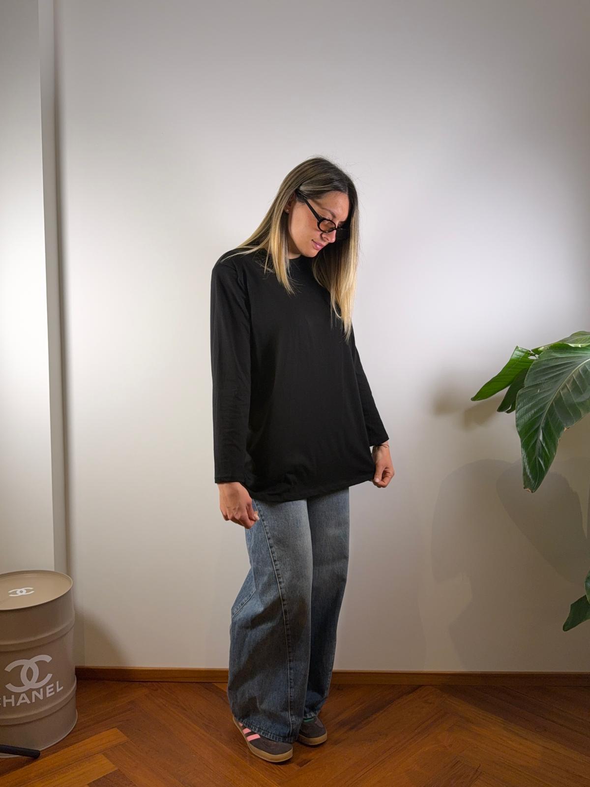 MAGLIA OVER MANICA LUNGA