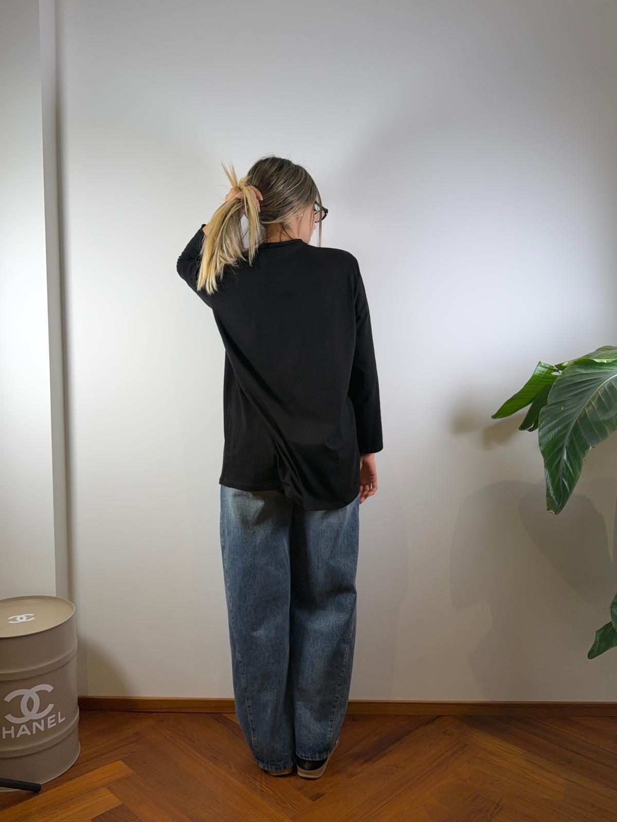 MAGLIA OVER MANICA LUNGA