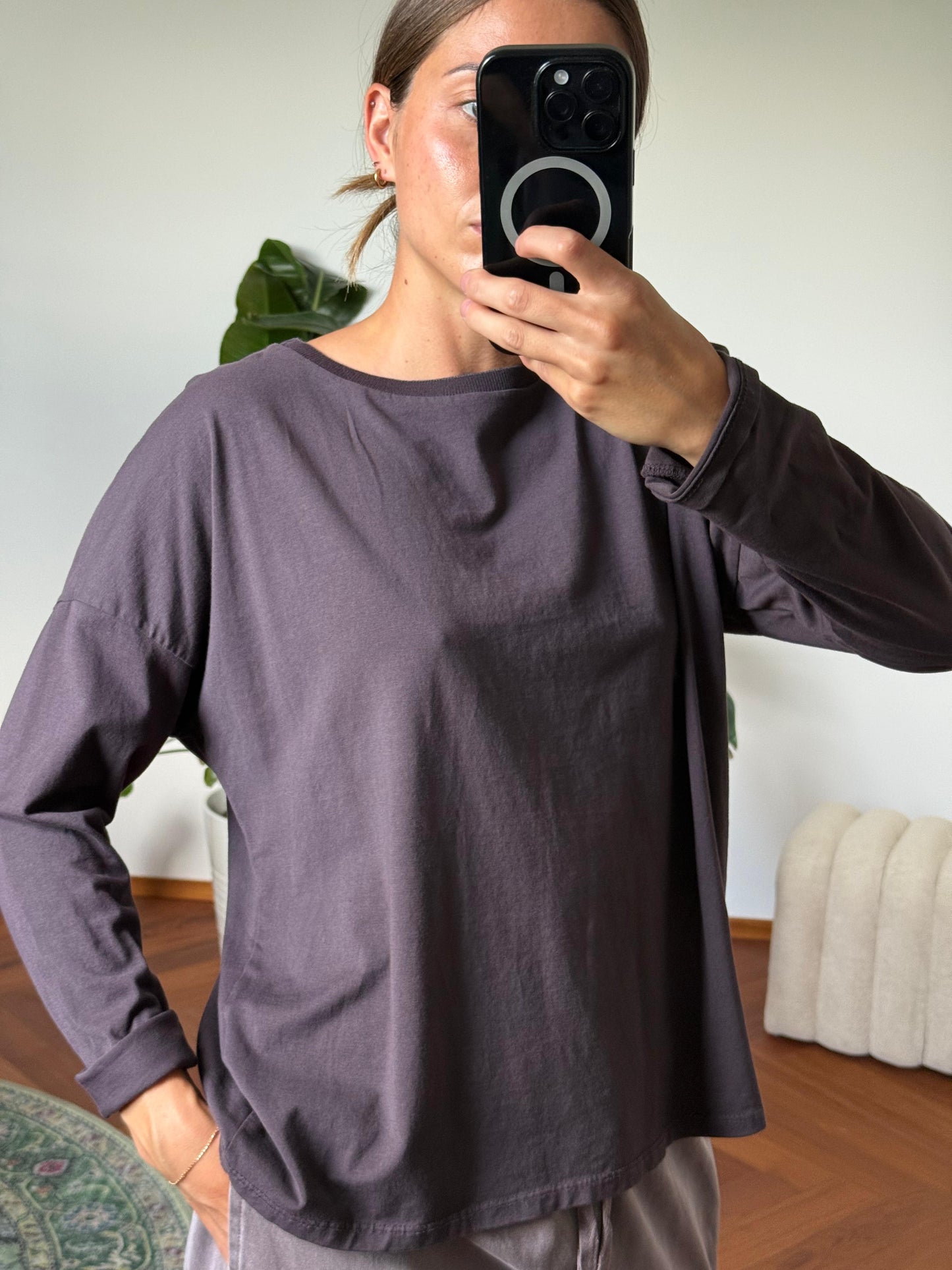 MAGLIA IN COTONE A MANICA LUNGA